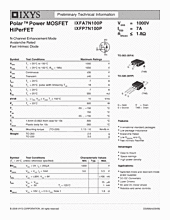 DataSheet IXFP7N100P pdf